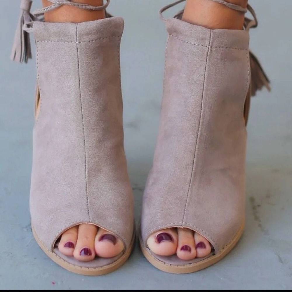 Open Toe Booties - Picture 6 of 6
